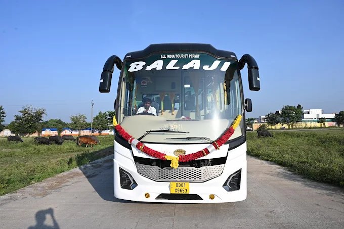 Balaji Tours — 45 seater AC luxury coach All India Tourist Permit